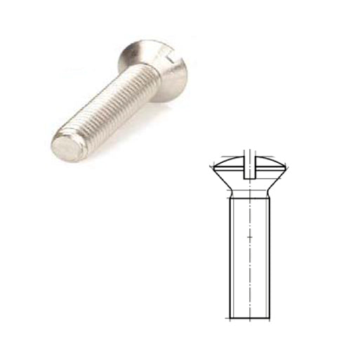 Vite testa svasata con calotta, acciaio inox, Confezione Blister, da 3x16 a 6x80
