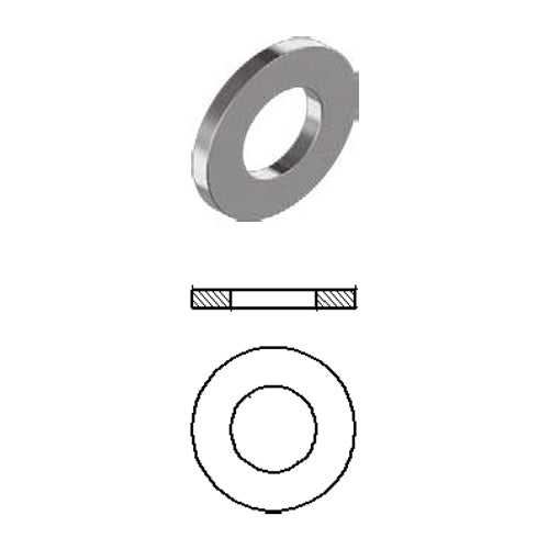 Rondelle piane, acciaio inox, Confezione Blister, da 3 a 10 mm