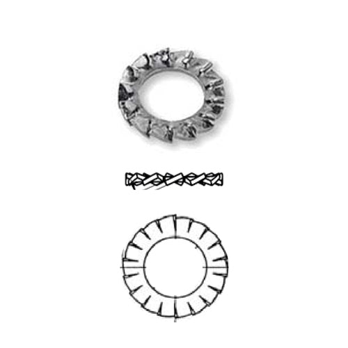 Rondelle dentellate, acciaio inox, Confezione Blister, da M3 A M8
