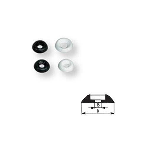 Sottoviti piane Copri foro, nero o bianco, 3-4 o 5-6 mm, per barca, camper