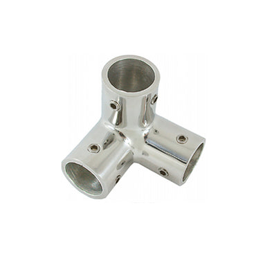Raccordo angolare a 3 vie per tubo corrimano 22 mm, pulpito per Barca in acciaio
