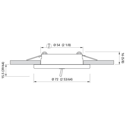 Faretto LED ad incasso 12/24v in Acciaio Inox IP40, Plafoniera soffitto o parete