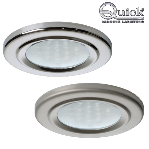 Faretto LED ad incasso 12/24v in Acciaio Inox IP40, Plafoniera soffitto o parete