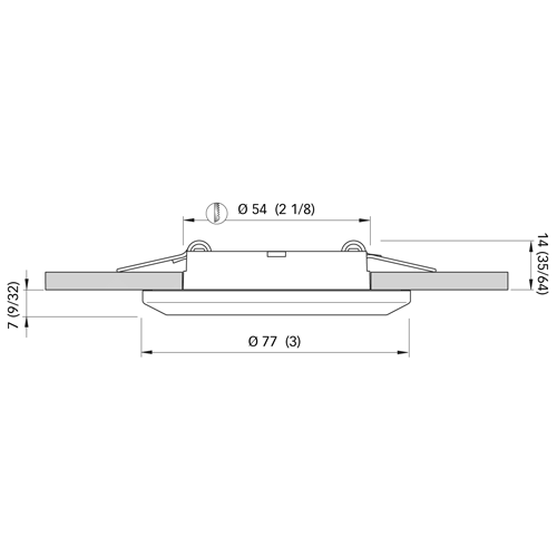 Faretto LED ad incasso 12/24v in Acciaio Inox IP20, Plafoniera soffitto o parete