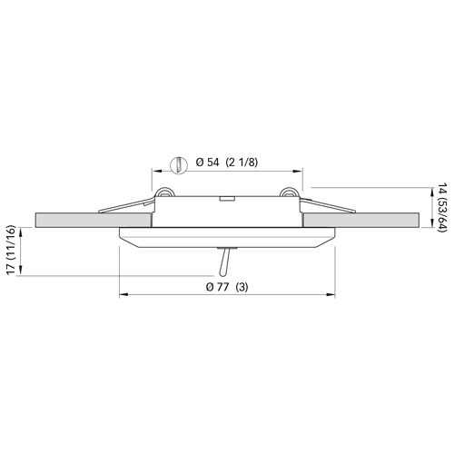 Faretto LED ad incasso 12/24v in Acciaio Inox IP40, Plafoniera soffitto o parete