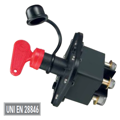 Staccabatteria barca 120A NERO Quick, Modello S12N con chiave estraibile
