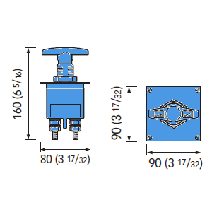 Staccabatteria barca SP1 300A Quick, Modello SP1 con chiave estraibile