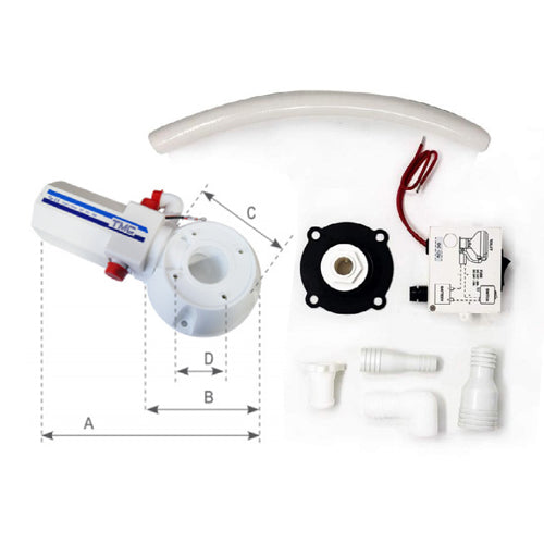 Kit Conversione Trasformazione WC TMC da manuale ad elettrico, Barca e Camper