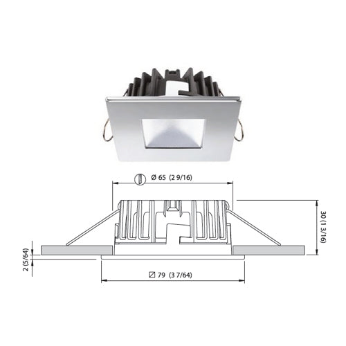 Plafoniera LED in Acciaio Inox 316 12/24v MARINA, Faretto LED Barca Camper