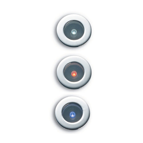 Luce di Cortesia Barca, Bianco/Rosso/Blu, 10-30v, Inox Lucido Foresti e Suardi