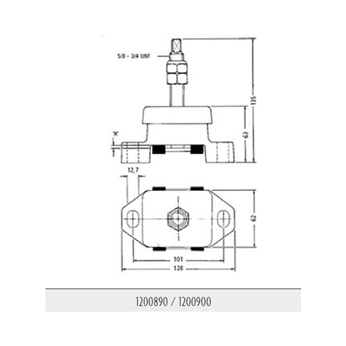 Supporto Motore Entrobordo R&D - 34 kg - centro foro 101 mm