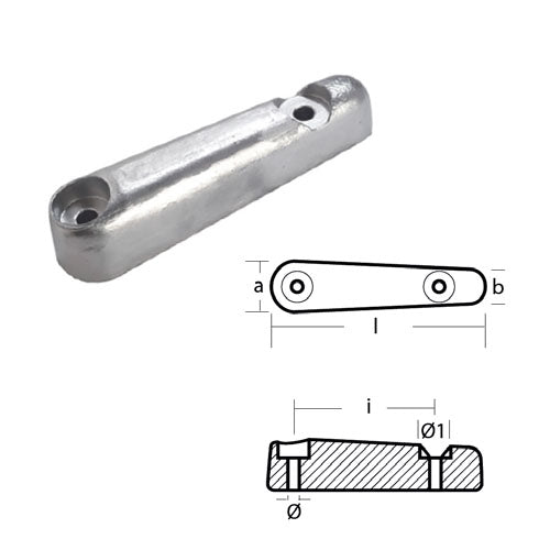 Anodo Arneson Barra per motore - Anodi barca motore vela - In zinco o alluminio