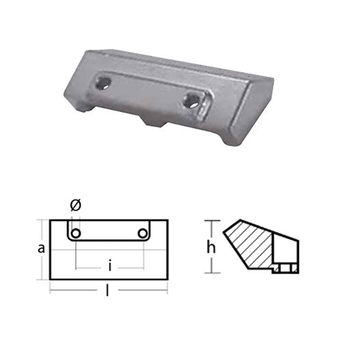 Anodo Placca BMW in Zinco per Mark 2