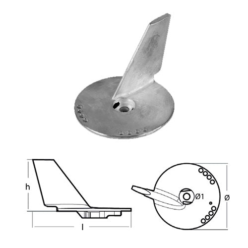 Anodo Pinna per Motore Johnson Evinrude Hp 70 4 Tempi