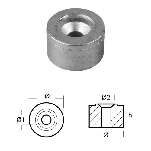 Anodo Rondella Honda 75 130 225 cv hp - Ricambio Rondella Fuoribordo Honda