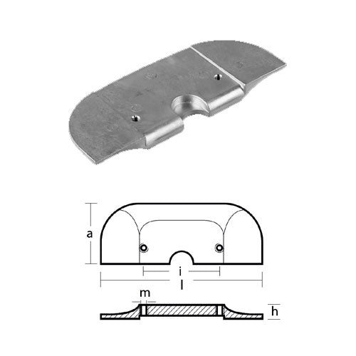 Anodo Piastra per Mercury serie Alpha One Gen 2 - Mercury Mercruiser