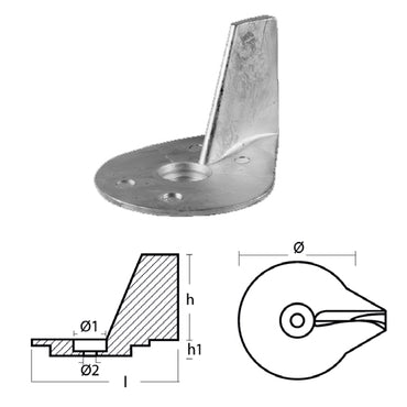 Anodo Collare per Motore Mercury F25 F50 225 Hp Cv - Zinco, Mercury Mercruiser