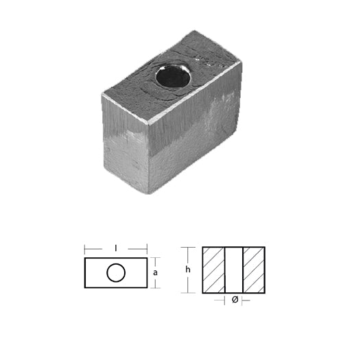 Pinna per motore Tohatsu SERIE MEGA- 60/70/90 HP 12/140 HP - Anodi Tohatsu