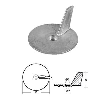 Anodo Volvo Penta Pinna per fuoribordo trim Zinco