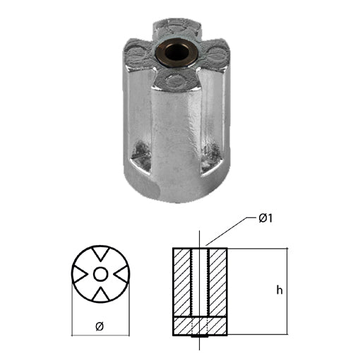 Anodo Volvo Penta cassa inferiore IPS