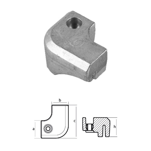 Anodo Volvo Penta Cubo XDP, Anodi per motore, In zinco, Compatibili