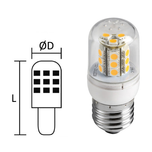 Coppia Lampada LED E27 12/24V 30W LUCE CALDA