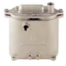 Prefiltro Decantatore Carburante (2,5 o 5 lt) in bronzo nichelato - Omologato RI.NA