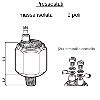 Sensore Pressostato per Motore Barca, Sensore 2 poli - iso (3)