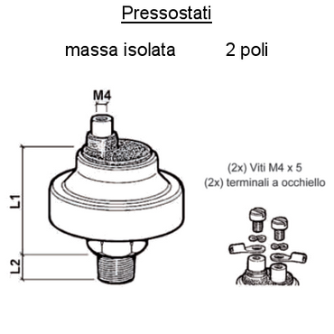 Sensore Pressostato per Motore Barca, Pressostati 1/8"- 27 Nptf 7.0 0.3 Sf