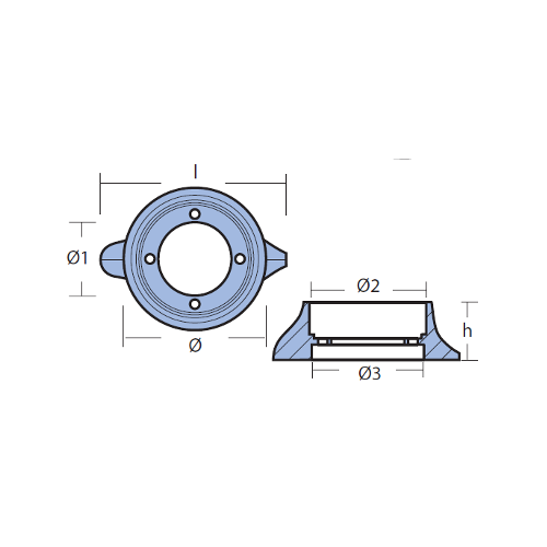 Anodo Volvo Penta collare volvo penta 110 sail drive Zinco