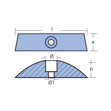 Anodo Volvo Penta Piastrina per elica abbattibile sail drive 110 120 Zinco