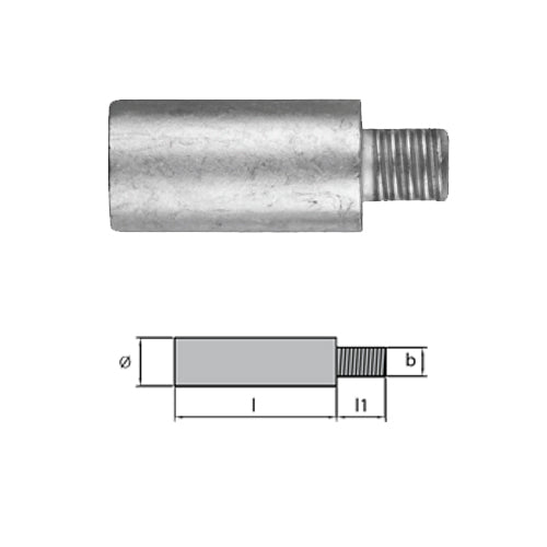 Anodo Barotto Volvo Penta Tappo in alluminio, 16x30