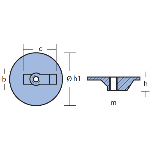 Anodo Piastra per Motore Mercruiser serie Alpha - Mercury Mercruiser in Zinco