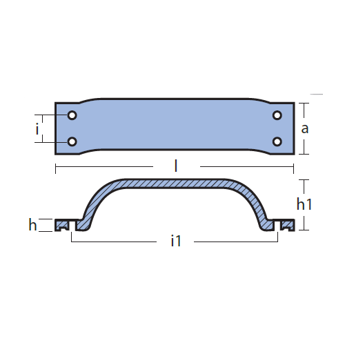 Anodo Placca per Mercury 150 200 cv Hp - Placca Mercury Mercruiser