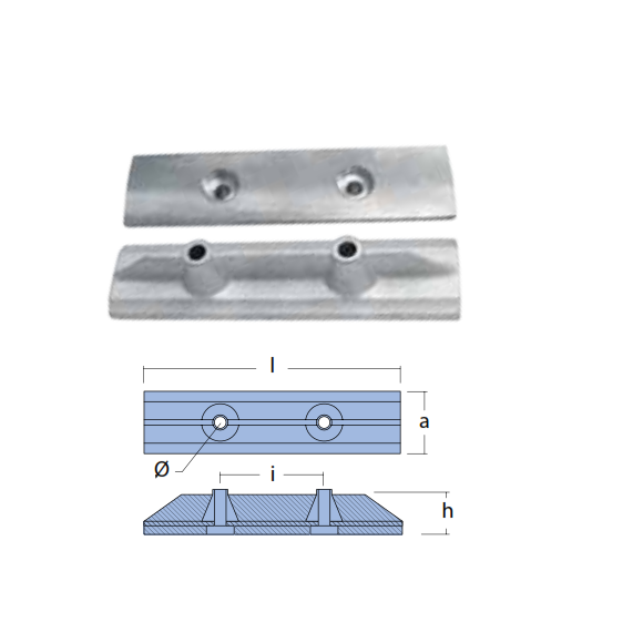 Anodo Placca per piede Yamaha Hydra drive DE-DHT-C