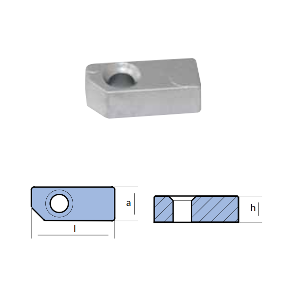 Anodo interno per motore Yamaha 200-250HP (1990-2003) Scambiatore