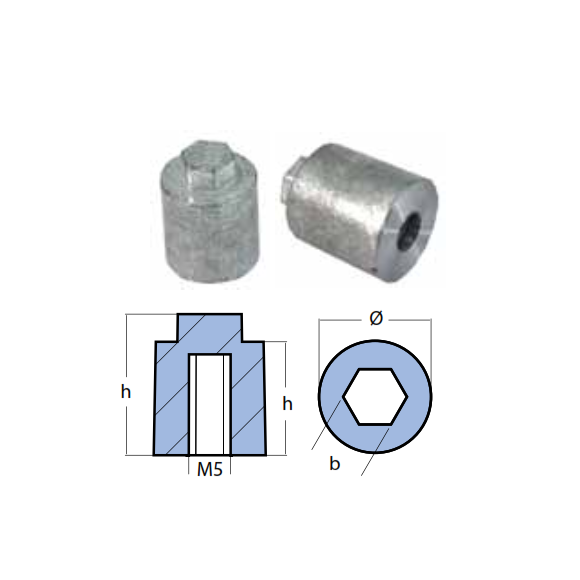 Anodo interno per motore Yamaha 300-350 HP, Anodi Yamaha 6AW-1132R-00