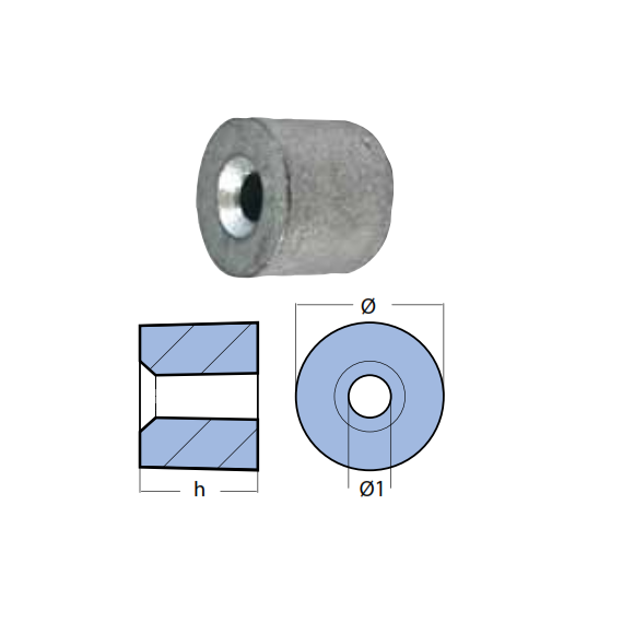 Anodo interno per motore Yamaha 300-350 HP, Anodi Yamaha 6AW-1132L-00