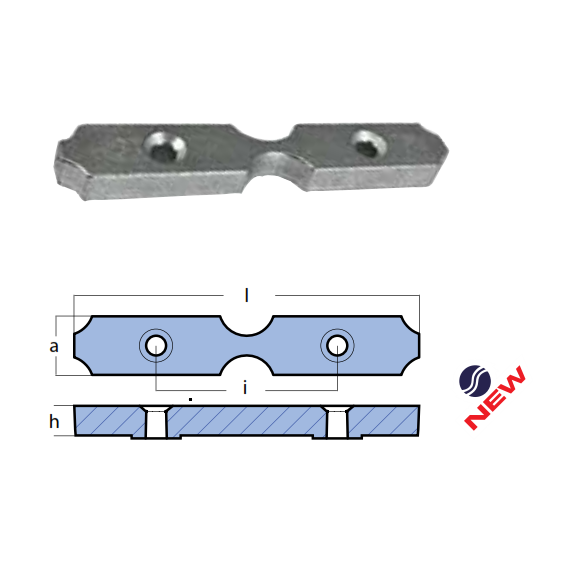 Anodo interno per motore Yamaha 300-350HP, Placca interna Yamaha