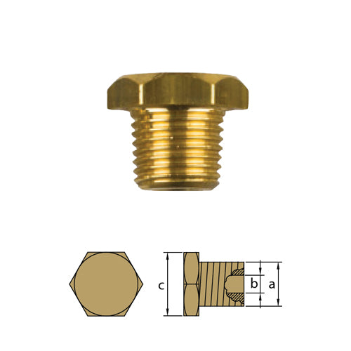 Tappo Anodo Yanmar 3/8" GAS conico (Bspt)