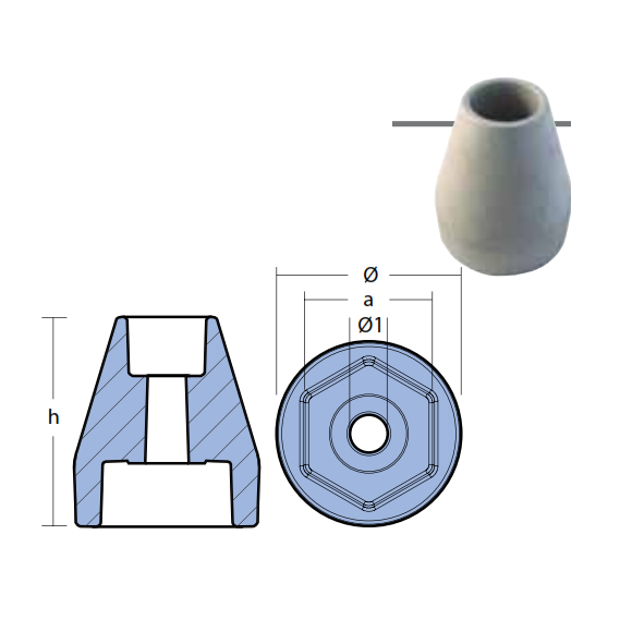 Ogiva per entrofuoribordo Yanmar Sterndrive ZT350-ZT370