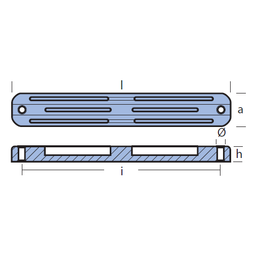 Anodo Barra Selva per motori fuoribordo S600 - Anodi motore Selva