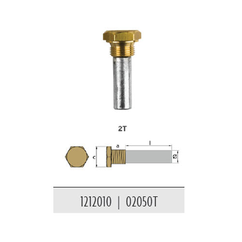 Anodo Bukh Barrotto con Tappo per Motore da Ø12 mm
