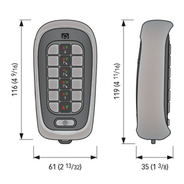 Pulsantiera Comando Quick H 434 Mhz 2/4/12 tasti Salpa Ancora Verricelli Barca