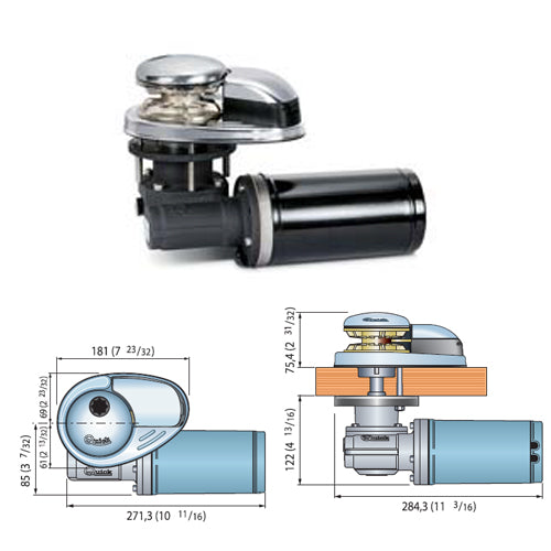 Verricello Salpa Ancora per Barca Quick CL2 da 700 w, 12 v, verticale, stagno