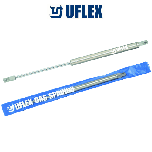 Molla a gas per portelli, ø mm 8, Corsa mm 180, Forza spinta Kg 20, L mm 445