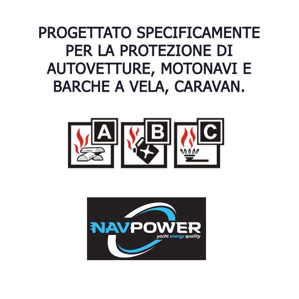 Estintore a polvere 1KG omologato MED, per barca casa lavoro B&B ufficio