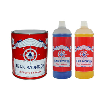 Kit Pulizia & Dressing Teak Wonder - Smacchia, Rinnova, Pulisce - Legno Barca