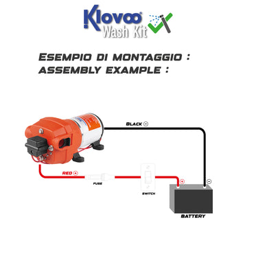 Kit Autoclave SEAFLO (17lt/min - Pressostato 50 psi) + Doccia - per Barca,Camper