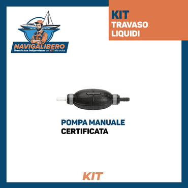 Kit Travaso Liquidi (Benzina, Gasolio, Olio) Omologato - Pompa + Tubo 2mt